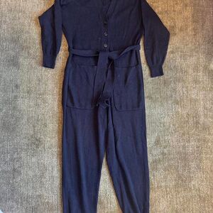 Alex-mill Women's Navy and Black Jumpsuit